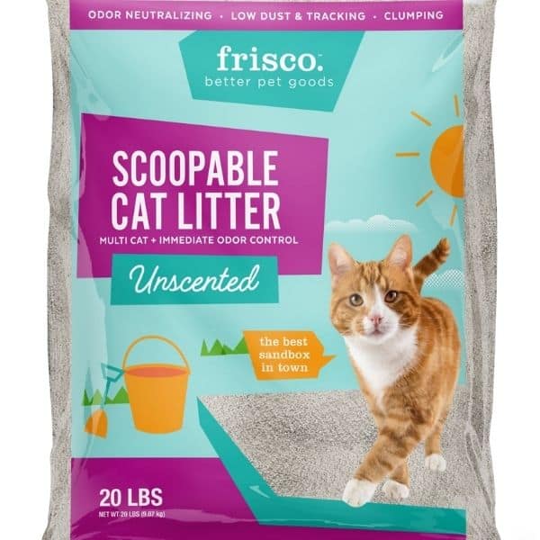 Frisco Multi-Cat Unscented Clumping Clay Cat Litter