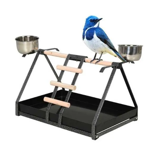 Wood Bird Play Stand for Table Top