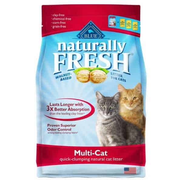 Naturally Fresh Multi-Cat Unscented Clumping Walnut Cat Litter