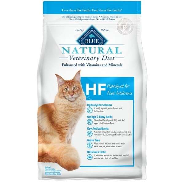 Grain-Free Dry Food for Cats, Hydrolyzed for Food Intolerance by Blue Buffalo Natural Veterinary diet