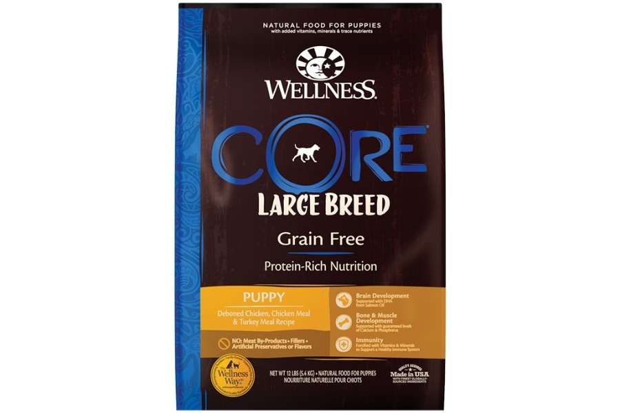 Wellness CORE Grain-Free Large Breed Puppy Deboned Chicken Recipe Dry Dog Food,