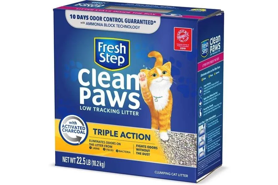 fresh step clean paws scented clumping clay cat litter