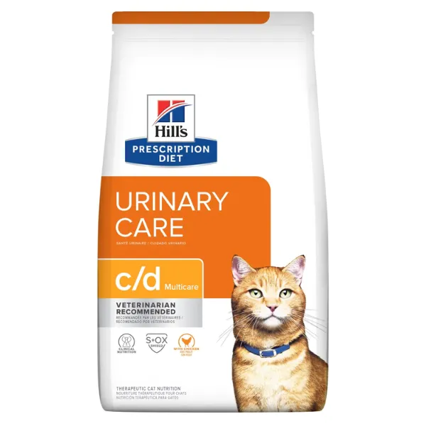 hills prescription diet cd multicare urinary care with chicken dry cat food